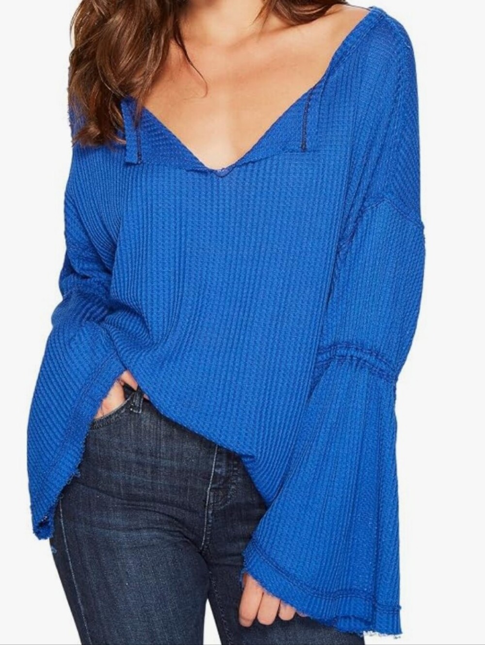Free People Dahlia Pullover Oversized Flowy with Bell Sleeves Size Small NEW